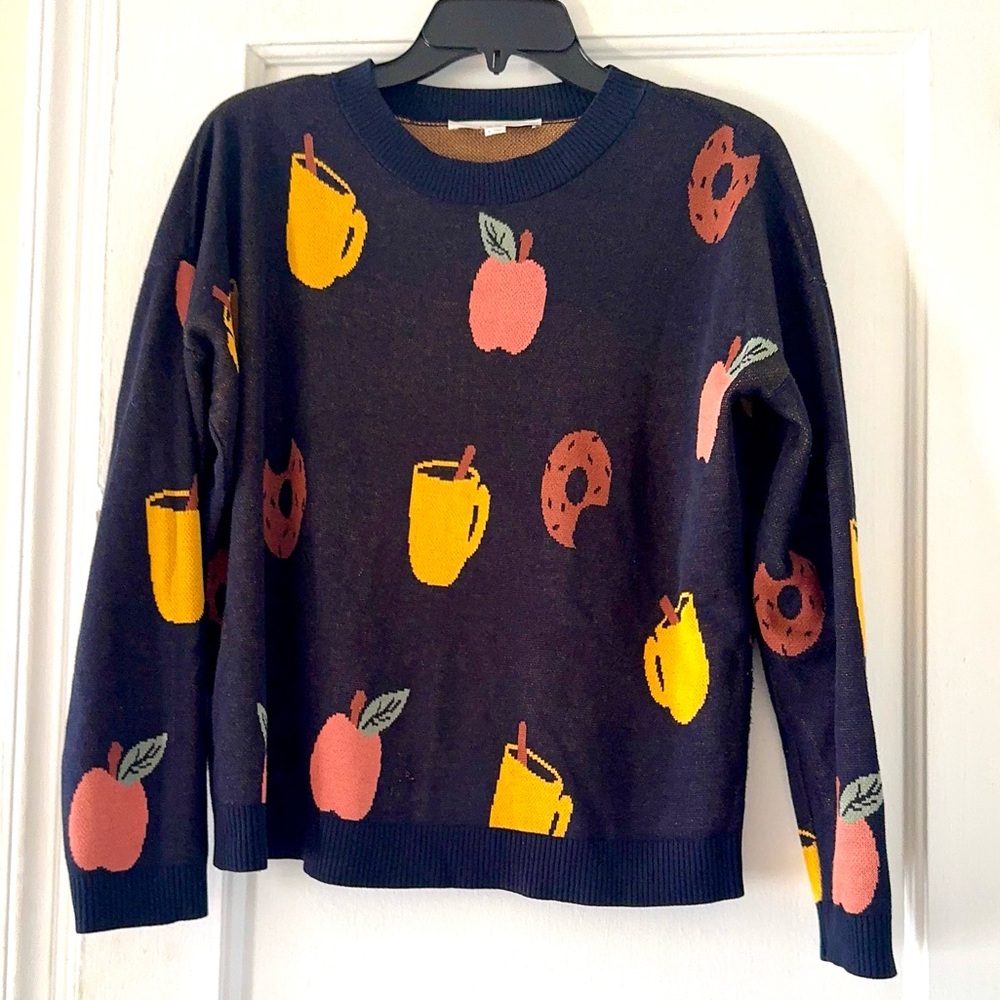 Loft Apple Cider Donut Sweater Cozy Autumn